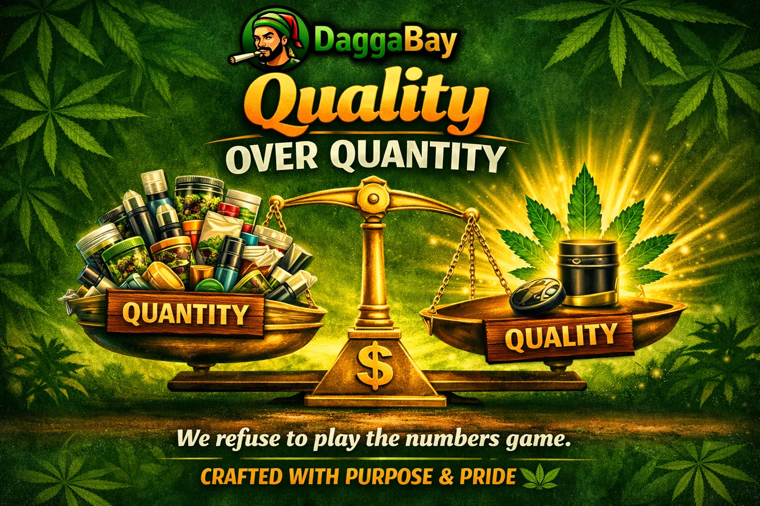 Quality Over Quantity cannabis products